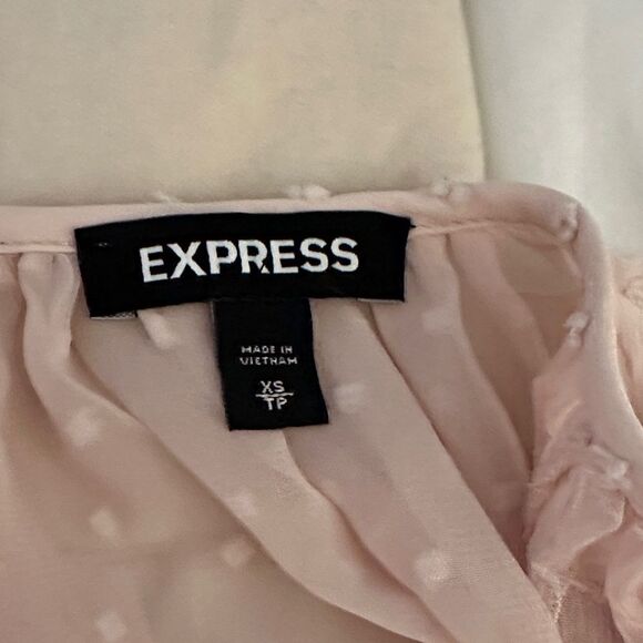 Express Pink Ruffle Blouse - Picture 4 of 4